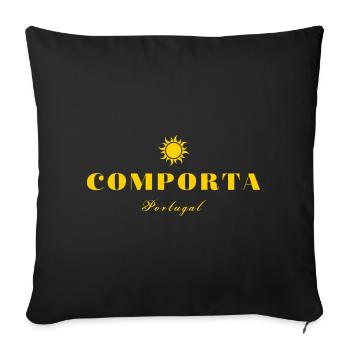 Comporta Portugal Sun Design - Sofa pillowcase 17,3'' x 17,3'' (45 x 45 cm) - black - Front