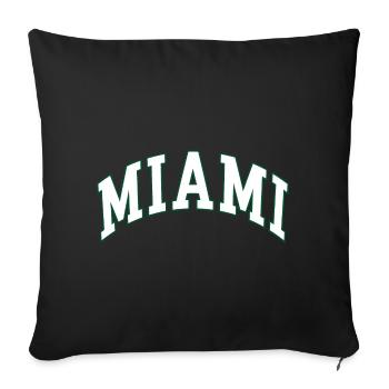 Miami - Sofa pillowcase 17,3'' x 17,3'' (45 x 45 cm) - black - Front