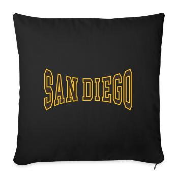 San Diego - Sofa pillowcase 17,3'' x 17,3'' (45 x 45 cm) - black - Front