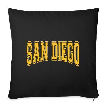 San Diego - Sofa pillowcase 17,3'' x 17,3'' (45 x 45 cm) - black - Front