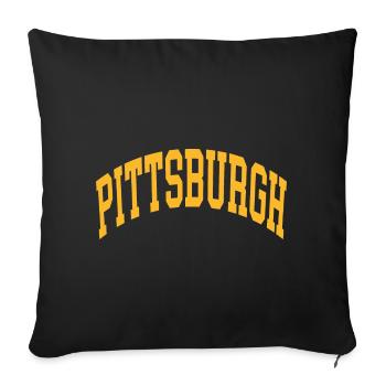 Pittsburgh - Sofa pillowcase 17,3'' x 17,3'' (45 x 45 cm) - black - Front