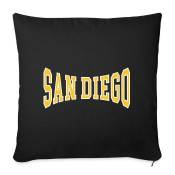 San Diego - Sofa pillowcase 17,3'' x 17,3'' (45 x 45 cm) - black - Front