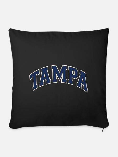 Tampa - Sofakissenbezug 45 x 45 cm - Schwarz