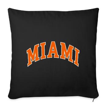Miami - Sofa pillowcase 17,3'' x 17,3'' (45 x 45 cm) - black - Front