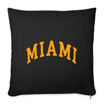 Miami - Sofa pillowcase 17,3'' x 17,3'' (45 x 45 cm) - black - Front