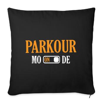 Parkour - Sofakissenbezug 45 x 45 cm - Schwarz - Vorne