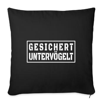 Gesichert Untervögelt Vatertag Malle Style - Sofakissenbezug 45 x 45 cm - Schwarz - Vorne