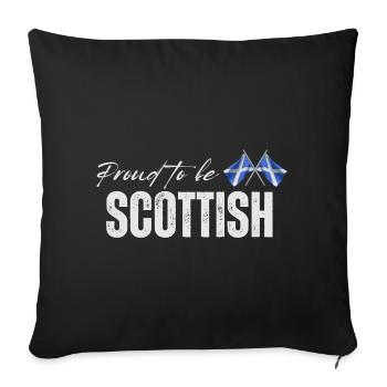 Fier Ecossais, j’adore l’Ecosse - Housse de coussin décorative 45 x 45 cm - noir - Devant