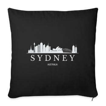 Sydney Skyline, Sydney Australia - Sofa pillowcase 17,3'' x 17,3'' (45 x 45 cm) - black - Front
