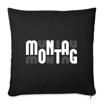Motif Monday Black/Grey - Sofa pillowcase 17,3'' x 17,3'' (45 x 45 cm) - black - Front