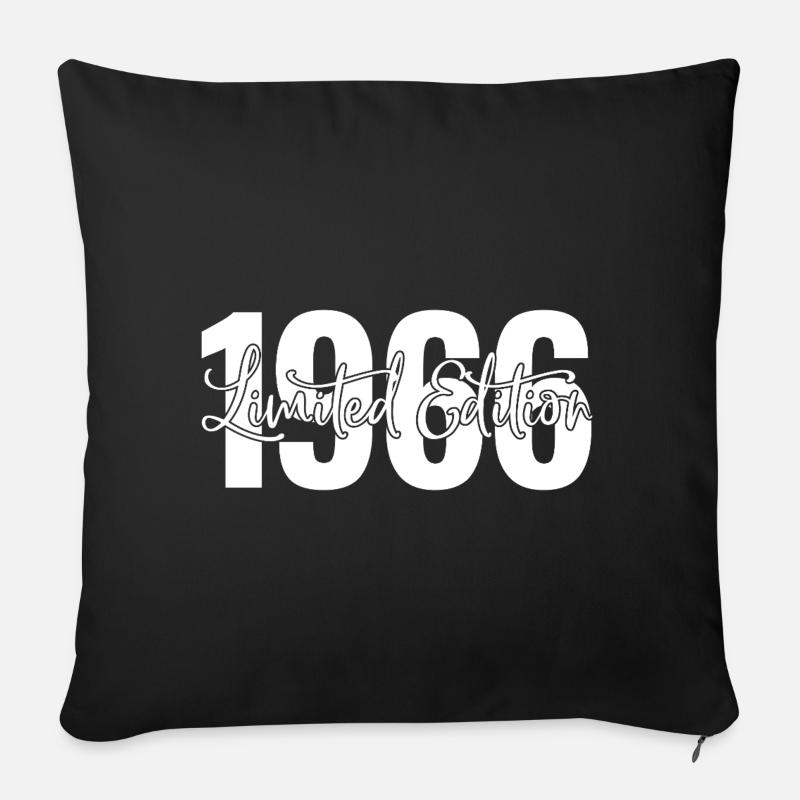Limited Edition 1966 - Sofa pillowcase 17,3'' x 17,3'' (45 x 45 cm) - black