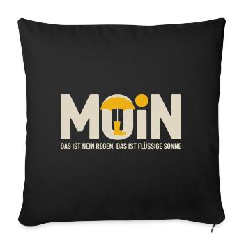 Motif solaire liquide Moonshade - Housse de coussin décorative 45 x 45 cm - noir - Devant