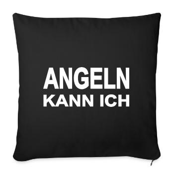 Angling - Sofa pillowcase 17,3'' x 17,3'' (45 x 45 cm) - black - Front