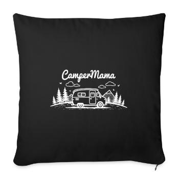 Camper Mom Adventure Mountains Camper - Sofa pillowcase 17,3'' x 17,3'' (45 x 45 cm) - black - Front