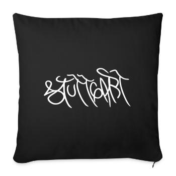 Genuine Stuttgart gift - Sofa pillowcase 17,3'' x 17,3'' (45 x 45 cm) - black - Front