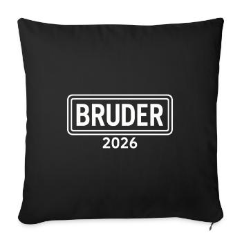 BROTHER 2026 Proud Sibling Announcement - Sofa pillowcase 17,3'' x 17,3'' (45 x 45 cm) - black - Front