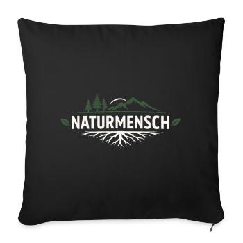 Nature Man – Design d’Expression Amoureux de la Nature - Housse de coussin décorative 45 x 45 cm - noir - Devant