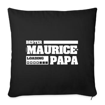 Geburt Maurice - Sofakissenbezug 45 x 45 cm - Schwarz - Vorne