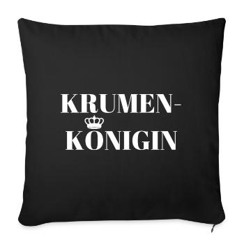 Crumbs Queen - Sofa pillowcase 17,3'' x 17,3'' (45 x 45 cm) - black - Front