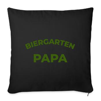 Biergarten Papa–Lustiges Vater Bier Frühlingfest - Sofakissenbezug 45 x 45 cm - Schwarz - Vorne