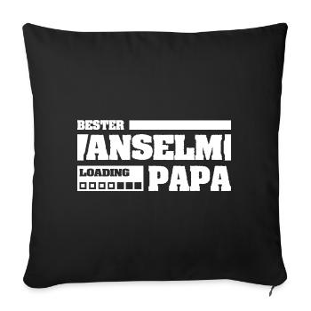 Anselme à la naissance - Housse de coussin décorative 45 x 45 cm - noir - Devant