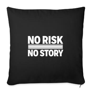 AUCUN RISQUE SANS HISTOIRE Déclaration d’aventure - Housse de coussin décorative 45 x 45 cm - noir - Devant