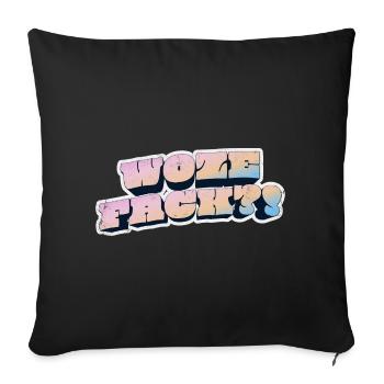 Wow Face Pastell Graffiti Stil - Sofakissenbezug 45 x 45 cm - Schwarz - Vorne