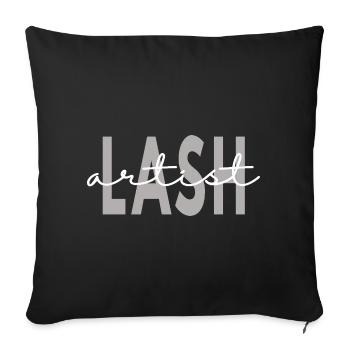 Lash Artist Eyelash Tech Makeup Artist Beauty - Sofa pillowcase 17,3'' x 17,3'' (45 x 45 cm) - black - Front