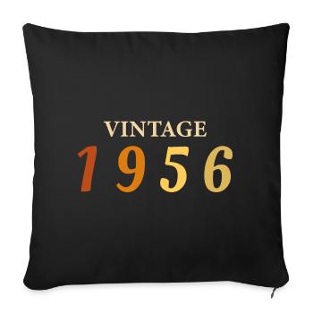 Tee 70 Ans Légende Né(e) 1956 - Housse de coussin décorative 45 x 45 cm - noir - Devant
