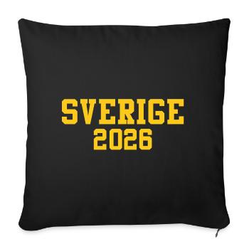 Sweden - Sofa pillowcase 17,3'' x 17,3'' (45 x 45 cm) - black - Front