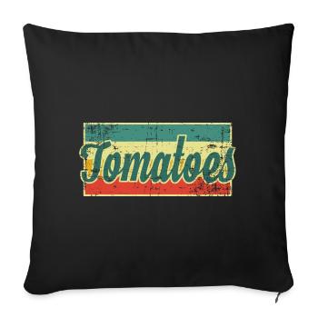 Tomates - Housse de coussin décorative 45 x 45 cm - noir - Devant