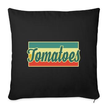 Tomaten - Sofakissenbezug 45 x 45 cm - Schwarz - Vorne