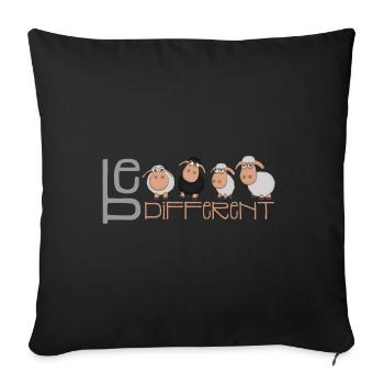 Little Be Different Sheep - Unique et différent - Housse de coussin décorative 45 x 45 cm - noir - Devant