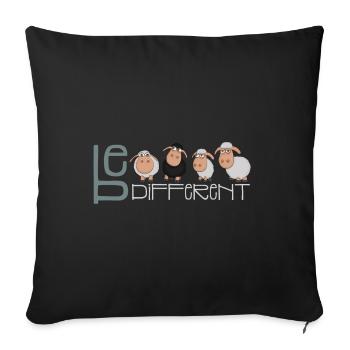 Soyez différent mouton - mouton drôle drôle - Housse de coussin décorative 45 x 45 cm - noir - Devant