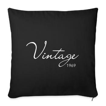 vintage 1969 - Sofakissenbezug 45 x 45 cm - Schwarz - Vorne