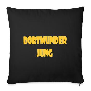 Dortmunder Jung - Sofakissenbezug 45 x 45 cm - Schwarz - Vorne
