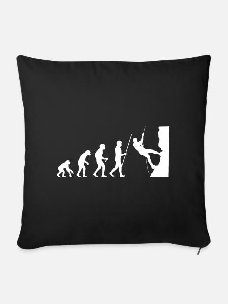 Klettern Evolution - Sofakissenbezug 45 x 45 cm - Schwarz