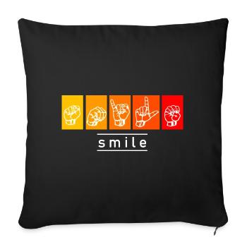 smile - DGS Streetwear - Housse de coussin décorative 45 x 45 cm - noir - Devant