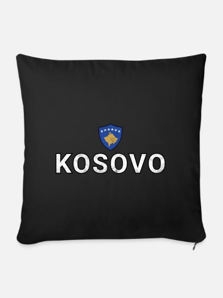 Kosovo - Sofakissenbezug 45 x 45 cm - Schwarz