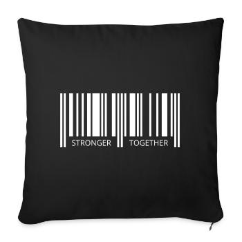 Ensemble puissant Corona Barcode Strichcode Partner - Housse de coussin décorative 45 x 45 cm - noir - Devant