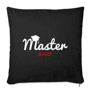 Master Hut 2022 Abschluss Geschenk Mastertitel - Sofakissenbezug 45 x 45 cm - Schwarz - Vorne
