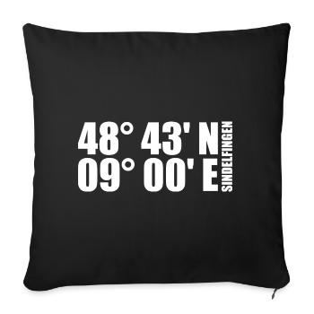 Sindelfingen coordinates - Sofa pillowcase 17,3'' x 17,3'' (45 x 45 cm) - black - Front