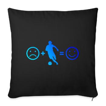 Football Masculin Football Football Football - Housse de coussin décorative 45 x 45 cm - noir - Devant