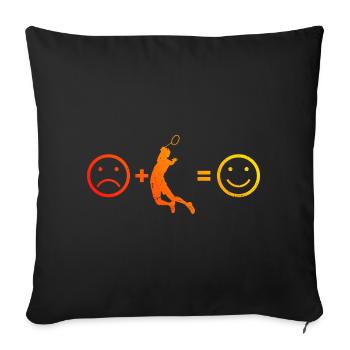 Badminton Player Badminton Men's Badminton Badminton - Sofa pillowcase 17,3'' x 17,3'' (45 x 45 cm) - black - Front