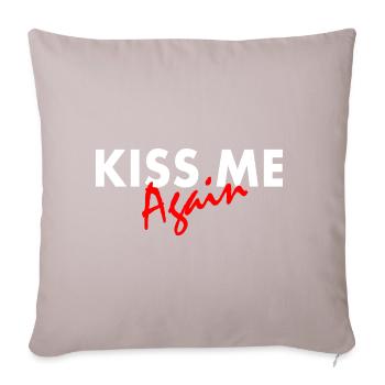 Kiss me again - Housse de coussin décorative 45 x 45 cm - taupe clair - Devant