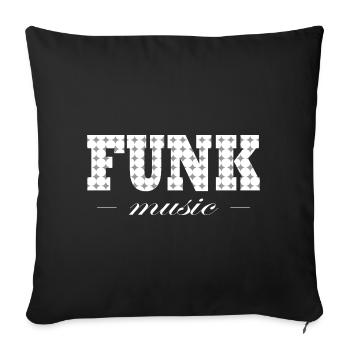 Funk Music Funky Vintage - Sofakissenbezug 45 x 45 cm - Schwarz - Vorne