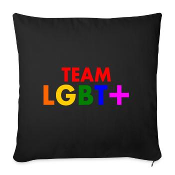 Lgbt - Sofa pillowcase 17,3'' x 17,3'' (45 x 45 cm) - black - Front
