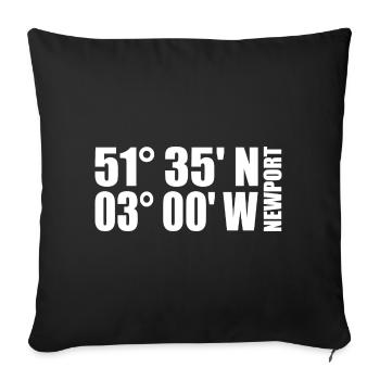 Coordonnées Newport - Housse de coussin décorative 45 x 45 cm - noir - Devant