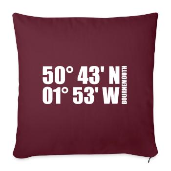 Coordonnées de Bournemouth - Housse de coussin décorative 45 x 45 cm - bordeaux - Devant