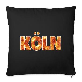 Köln - Sofakissenbezug 45 x 45 cm - Schwarz - Vorne